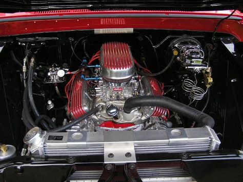 1960-66 chevy c10  engine bay: black and red palette C10 Engine Bay, Red Palette, Chevrolet Apache, Custom Car Interior, Gmc Pickup, Lets See, Engine Bay, Chevy C10, Gmc Truck