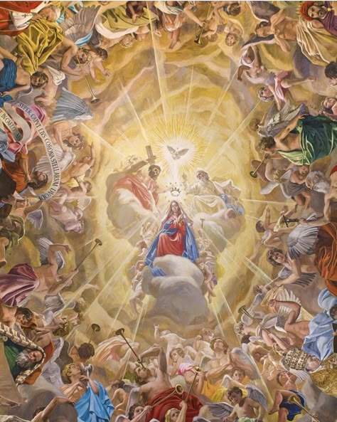 Roman Catholic Art, Assumption Of Mary, Catholic Wallpaper, Virgin Mary Art, Mother Mary Images, Catholic Pictures, Images Of Mary, Jesus Christ Artwork, Heaven Art