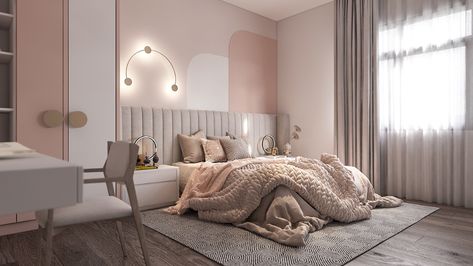 Daughter Room 2.0 on Behance Daughter's Bedroom Design, Daughter Bedroom Modern, Modern Daughter Bedroom Design, Daughters Room Design, Daughters Room Ideas, Daughter Room Design Modern, Daughters Bedroom Design, Daughter Room Design, Daughter Room Ideas