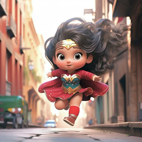 [LMH] By Flufly.animation Baby Wonder Woman, Baby Disney Characters, Deco Disney, 3d Karakter, Disney Princess Artwork, Wonder Woman Art, Superman Wonder Woman, Cartoon Character Pictures, Digital Creator