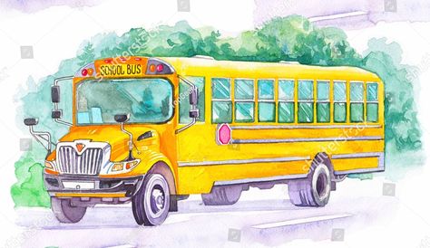 IC CE SERIES School Bus Painting School Bus Painting, School Bus Art, Bus Painting, School Bus Drawing, Bus Drawing, Bus Cartoon, Back Drawing, Bus Art, Yellow School Bus