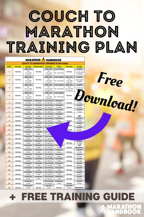 This couch to marathon training plan is a perfect six month training plan beginner!   If you're a beginner runner and looking for a full marathon training plan, this free download plan is perfect! It also includes a free marathon training guide! Couch To Marathon Training Beginner, Couch To Marathon Training, Full Marathon Training Plan, Couch To Marathon, Full Marathon Training, Marathon Training Plan Beginner, 10k Training Plan, Running Plans, Running Training Plan