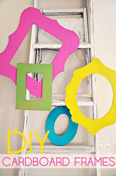 Frames made from Cardboard Boxes!!! ... Use them to decorate a party or as photo props! #birthday #frames Upcycle Boxes, Crafts Cardboard, Picture Frame Crafts, Diy Cardboard, Frame Crafts, Art Party, Cardboard Crafts, Quote Wall, Diy Photo