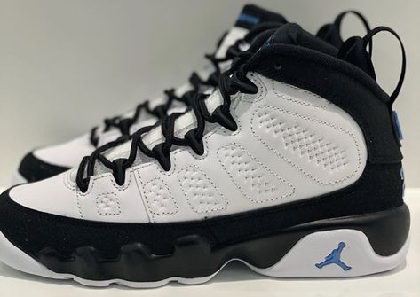 Air Jordan 9 “University Blue” Also Releasing in Grade School Sizing Air Jordan 9 Retro, Retro 9, Jordan 9 Retro, Jordan Model, Blue Jordans, Air Jordan 9, Jordan 9, Nike Air Jordan Retro, Kids Jordans