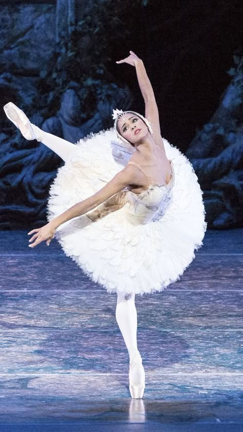 Misty Copeland as the Swan Queen, Odette, in ABT’s Swan Lake Ballet (2018) Black Dancers, Swan Lake Ballet, Ballet Images, Ballet Pictures, Alvin Ailey, Photography Winter, Dance World, American Ballet Theatre, Misty Copeland