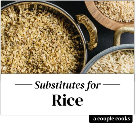 Quinoa Vs Rice, Substitute For Rice, Instant Pot Quinoa, Gluten Free Substitutes, Rice Substitute, A Couple Cooks, Best Rice, Making Quinoa, Healthy Cook Books