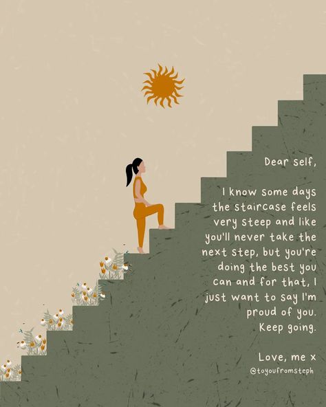 Steph Edwards • Illustrator on Instagram: “A letter to myself 🤍 This is another piece I chose to adapt from my previous work. I really love this piece because I drew it whilst at…” Goal Inspiration, Terracotta Wallpaper, Pic Quotes, Mindful Movement, Vie Motivation, Health Coaching, Positive Self Affirmations, Daily Inspiration Quotes, Self Quotes