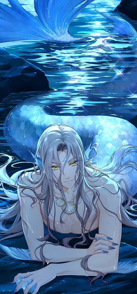 Siren Anime, Anime Merman, Mermaid Boy, Vyn Richter, Mermaid Anime, Male Mermaid, Creature Marine, Mermaid Man, Anime Mermaid