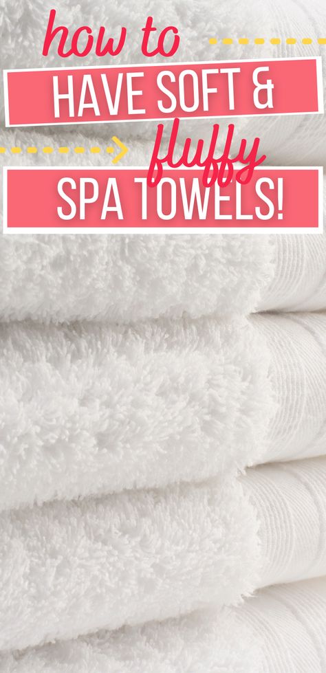 Soft and fluffy spa-like towels are an achievable luxury! Learn how to keep your towels soft and fluffy after multiple washes. Plus, there are tips for attempting to revive older towels that need a bit of a refresh. Refresh Bath Towels, Freshen Towels, Refresh Towels, How To Bleach Whites, Living In An Apartment, Fluffy Bath Towels, Towels Smell, Washing Towels, White Bath Towels