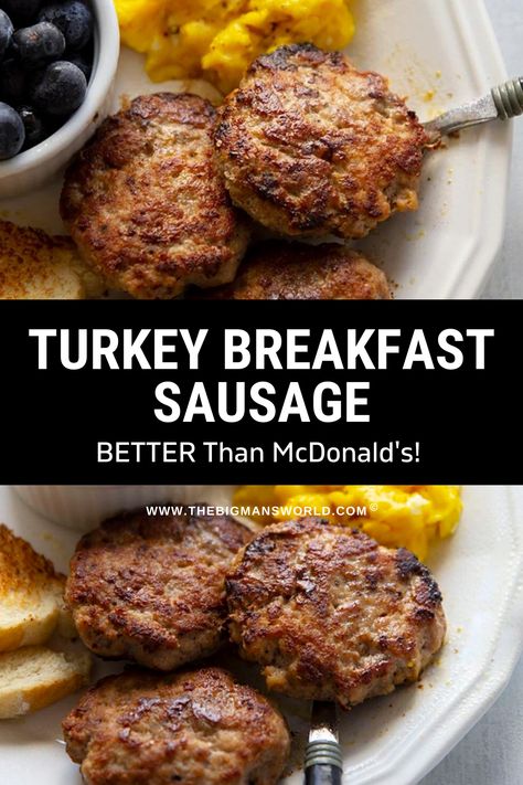 How To Make Breakfast Sausage From Ground Turkey, Homemade Ground Turkey Sausage, Making Sausage From Ground Turkey, Turkey Sausage Patties Recipes, Ground Turkey Breakfast Sausage Recipes, Spicy Turkey Sausage Recipes, Homemade Turkey Sausage Recipes, How To Make Turkey Sausage, Easy Turkey Sausage Recipes