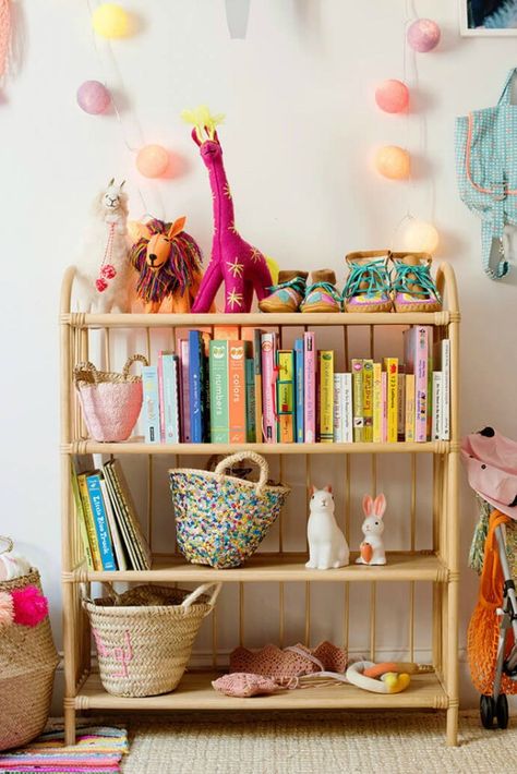 The Retro Nursery Trend You’re About to See Everywhere in 2018 - Brit + Co Chloe Fleury, Kids Room Bookshelves, Childrens Bookcase, Nursery Trends, Kids Room Inspiration, Bookshelves Kids, Kids Interior, Big Girl Rooms, Modern Kids