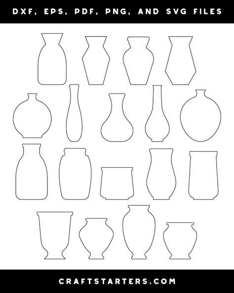 . #Vase #Outline #Patterns . #Vase_Outline_Drawing #Flower_Pots_Sketch #Vase_Shapes_For_Flowers #Drawing_A_Vase Fabric Vase Pattern, Different Vase Shapes, Drawing A Vase, Ceramic Templates Free Printable, Pottery Templates Free Printable, Vase Doodle, Vase Outline, Drawing Vases, Vases Shapes