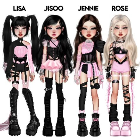 Kpop Idols On Stage, Blackpink Everskies, Everskies Group Outfits, Dance Style Outfits, Korean Outfits Kpop, Casual Elegant Style, Outfit Kpop, Fashion Gal, Bratz Inspired Outfits