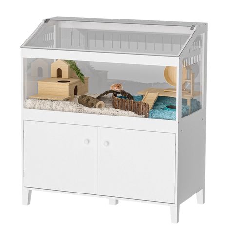 Arrives by Fri, Oct 20 Buy GDLF Hamster Cage with Storage Cabinet Small Animal, Large Habitat for Hedgehog Gerbil & Rat 39.5"x19.7"x43.7" at Walmart.com Kandang Hamster, Cool Hamster Cages, Large Hamster Cages, Gerbil Cages, Hedgehog Cage, Hamster Life, Hamster Habitat, Hamster Care, Hamster Cages