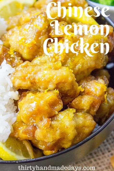 Chinese Lemon Chicken - because it's better homemade! An easy recipe to try from home that will knock your socks off. Battered Chicken, Chinese Lemon Chicken, Homemade Chinese Food, Homemade Chinese, Lemon Chicken Recipe, Mapo Tofu, Chinese Cooking Recipes, Chinese Food Recipes, Easy Chinese Recipes