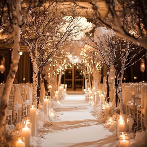 A December wedding offers the perfect opportunity to embrace the beauty of the winter season with enchanting decorations that evoke warmth, elegance, and festive cheer. From snow-dusted tables to twinkling lights, winter wonderland-inspired details can transform your venue into a magical setting. Whether you want a rustic, cozy vibe or a sophisticated, frosty aesthetic, these decoration ideas will help you create an unforgettable atmosphere for your special day, celebrating the best of the ... Winter Wonderland Wedding Table Decor, Fancy Wedding Ideas Classy, Winter Wedding Lights, White Christmas Wedding Ideas, Winter Wedding Place Settings, Winter Wedding Mood Board, January Wedding Decor, Christmas Wedding Ideas Elegant, December Wedding Decorations