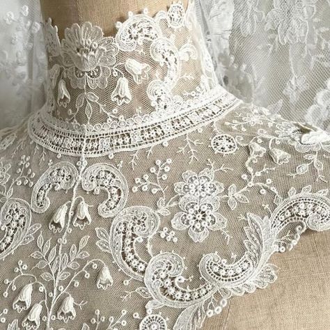 A-MODERNE VINTAGE on Instagram: "🦢*SOLD* A beautiful antique lace high neck lace collar/ dress front🦢" Diy Lace Dress, Lace Collar Dress, Gothic Lace, Antique Lace, Lace Collar, Dress Hats, Dresses Dresses, Vintage Apparel, Neck Lace