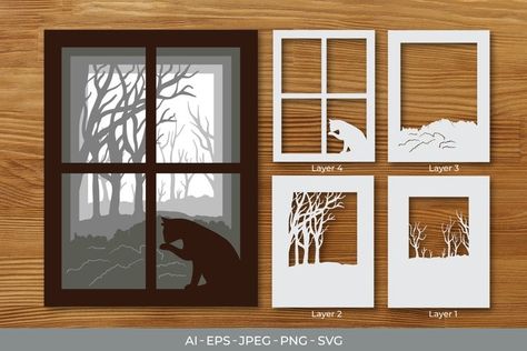 3d Paper Shadow Box Templates, Papercut Light Boxes Templates Free, 3d Shadow Box Ideas, Shadow Box Svg Free, Ligth Box, Paper Cut Art Templates, Shadow Box Kunst, Shadow Box Template, Shadow Box Ideas