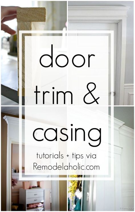 Change up your door trip and casing with a new DIY look. We are sharing our favorite DIY Door Trim and Casing tips and tutorials @Remodelaholic #doors #doortrim #diytrim # Diy Door Casing, Door Casing Ideas Moldings, Door Trim Ideas Moldings, Diy Door Trim, Doorway Trim Ideas, Door Moldings And Trim, Door Trim Ideas Interior, Door Casing Ideas, Trim Molding Ideas