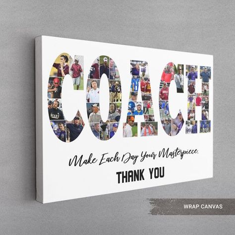 Coach Soccer Gift Ideas, Coach Gifts Basketball, Basketball Theme Gifts, Travel Gift Basket, Personalized Coach Gifts, Coaches Gifts, Collage Gifts, Basketball Cheer, Personalized Sports Gifts