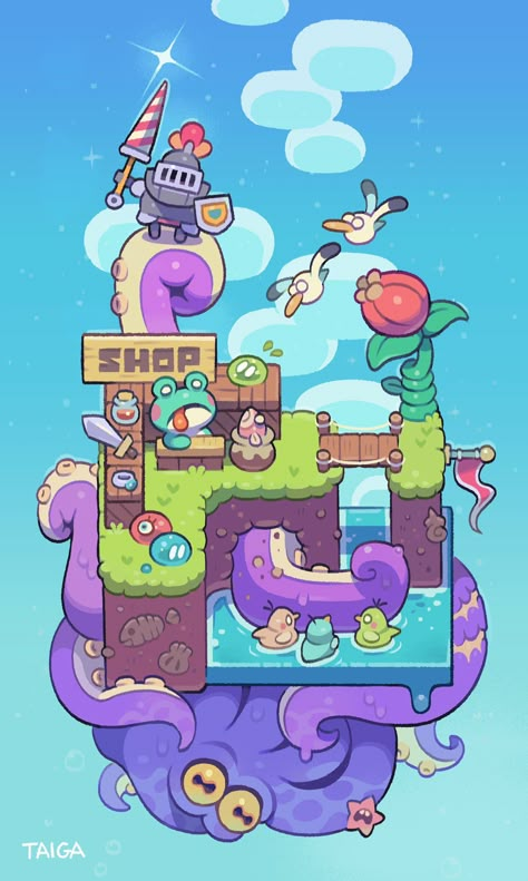 Idle Game, 2d Game Art, Isometric Art, Ui Game, Pixel Art Games, Game Illustration, Game Concept Art, Cute Games, Game Concept