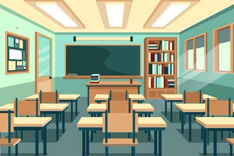 Background For Video, Animation Schools, Classroom Background, Classroom Interior, School Background, Classroom Images, School Hallways, School Illustration, Whatsapp Wallpaper Cute