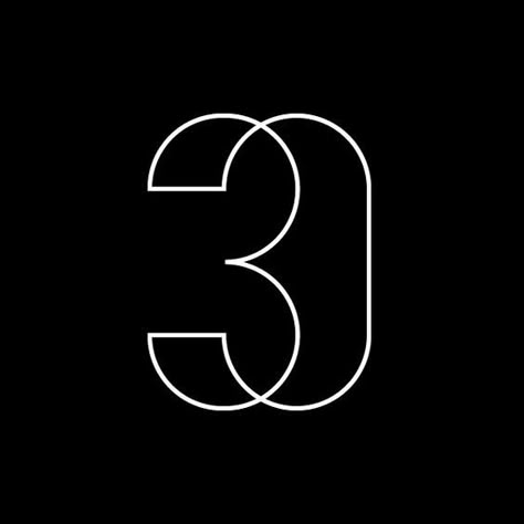 Numbers Typography, Mises En Page Design Graphique, 타이포그래피 포스터 디자인, Logo Luxury, Number Three, Logo Number, Anniversary Logo, Typographic Logo, Number Design