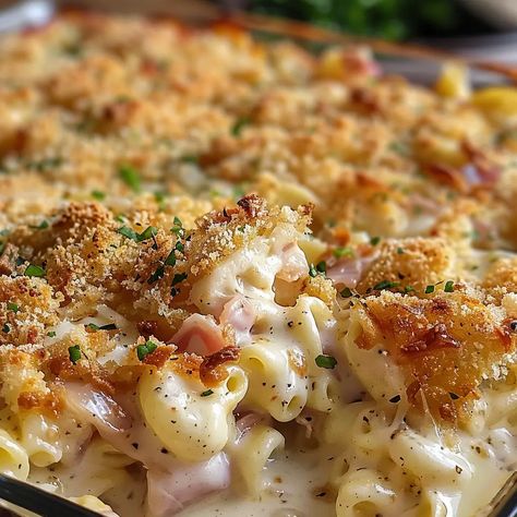 Chicken Cordon Bleu Casserole Creamy Chicken Cordon Bleu Casserole, Chicken Cordon Bleu Pasta Casserole, Chicken Recipes Rotisserie, Chicken Cordon Bleu Lasagna, Chicken Cordon Bleu Pasta, Cavatappi Pasta, Cordon Bleu Casserole, Chicken Cordon Bleu Casserole, Weekly Dinner