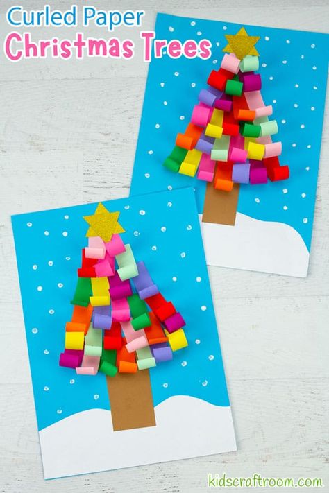 Paper Christmas Tree Craft, Christmas Tree Craft, Kids Craft Room, Christmas Art Projects, Construction Paper Crafts, Preschool Christmas Crafts, Christmas Arts And Crafts, Tree Craft, Christmas Tree Art