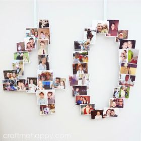 Craft me Happy!: 40th Birthday Photo Banner Display Birthday Photo Displays, Immagini Grinch, 40th Birthday Themes, 40th Party Ideas, 40th Birthday Banner, Husband 40th Birthday, 40th Bday Party, Collage Idea, Surprise 40th