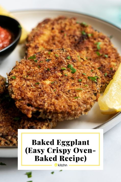 Crispy Baked Eggplant, Oven Baked Eggplant, Baked Eggplant Recipes, Egg Butter, Crispy Eggplant, Eggplant Recipes Easy, Eggplant Recipe, Vegan Egg, Egg Plant