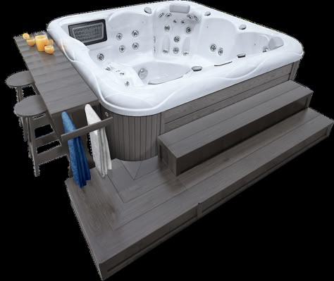 A&B Outdoor Products | Premium Hot Tub & Swim Spa Essentials Jacuzzi Outdoor Deck, Backyard Jacuzzi Ideas Patio, Hot Tub Gazebo Ideas, Hot Tub Decking, In Ground Hot Tub, Hot Tub Decorating, Hot Tub Decor, Hot Tub Deck Ideas, Privacy Screen Outdoor Diy