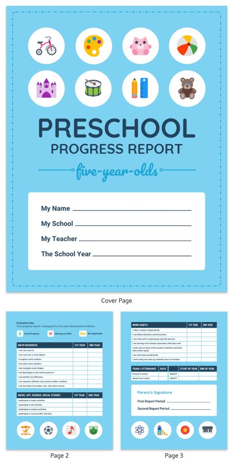 Preschool Progress Report - Venngage Preschool Progress Report Template, Weekly Progress Report Template, Preschool Progress Report, Student Progress Report, Weekly Report Template, Preschool Daily Report, Weekly Report, School Report Card, Project Status Report