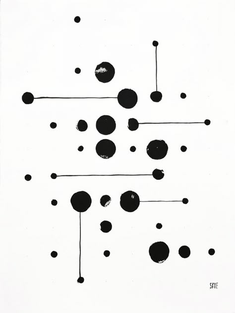 Black and White Abstract print. Original executed in black block ink, sumi ink, graphite. Original shown at "Dots and Lines" opening March 28th 2017 Sausalito, California. Abstract Line Art Black And White, Abstract Art Lines Pattern, Dots And Lines Art, Black White Graphic Art, Abstract Black And White Art Prints, Dot Line Art, Black And White Design Art, Line And Dot Art, Black And White Graphic Art