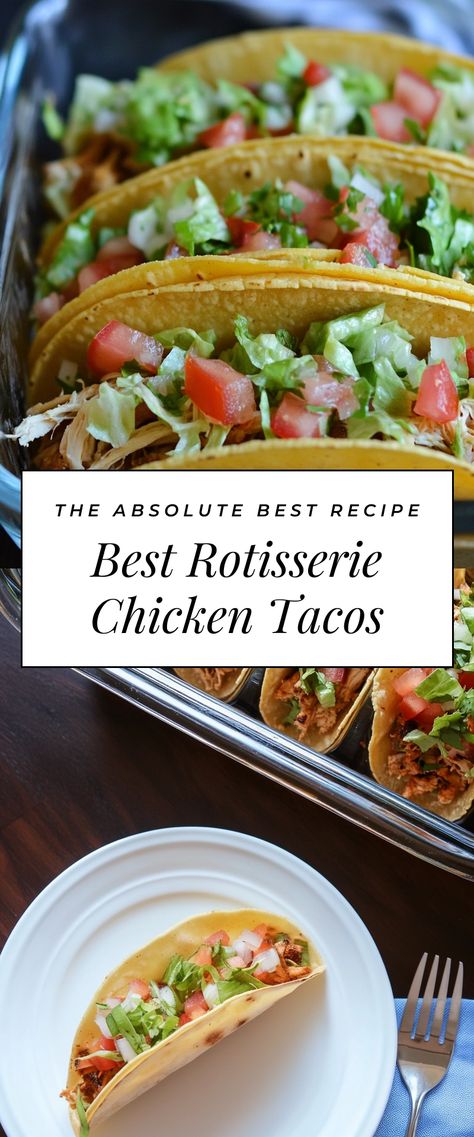 Image for Best Rotisserie Chicken Tacos Tacos From Rotisserie Chicken, Rotisserie Taco Chicken, What To Cook With Rotisserie Chicken, Rotisserie Chicken Recipes Leftover Mexican, Rotisserie Chicken Tacos Recipes, Chicken Tacos With Rotisserie Chicken, Tacos With Rotisserie Chicken, Dinner With Rotisserie Chicken, Chicken For Tacos