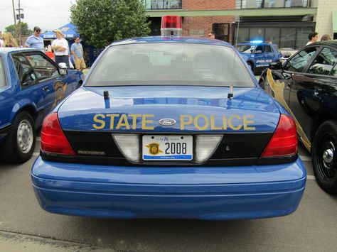 Michigan State Police 2008 Ford Crown Victoria. This car has been added to MSP's Historic Fleet and only has 65k miles on it. This car was photographed at the 2017 Ferndale Emergency Vehicle show in Ferndale, Michigan. Michigan State Police, Ferndale Michigan, Victoria Police, Ford Crown Victoria, Police Vehicles, State Trooper, Crown Victoria, Police Car, State Police