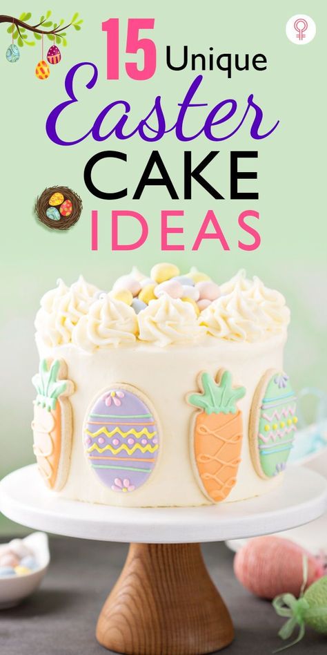 15 Unique Easter Cake Ideas: With Easter coming closer, we bring to you a few ideas that are easy to try, even if you lack the skill of a talented baker in the kitchen. These delicious desserts are sure to make the end of your lavish meal perfect and satisfy your sweet cravings. #easter #easter2022 #eastercakes Easter Cake Decorations Ideas, Simple Easter Cake Decorating, Easter Cakes Ideas Creative Beautiful, Easter Cake Ideas Creative, Easy Easter Cakes Ideas, Easter Cake Flavors, Easter Theme Cake, Easter Cakes And Cupcakes, Easter Cakes Ideas