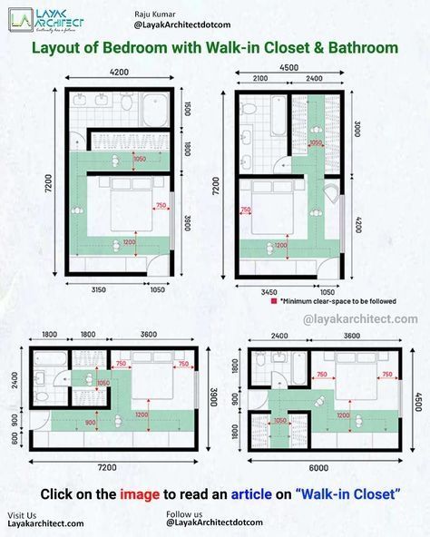 Layout Of Bedroom, Ensuite Layout, Walk In Closet Dimensions, Master Suite Layout, Master Suite Floor Plan, Toilet Dimensions, Bedroom Layout Design, Closet Dimensions, Bathroom Layout Ideas