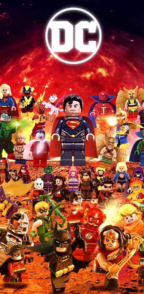 Lego Dc Wallpaper, Lego Justice League, Lego Superheroes, Lego Batman 2, Dc Wallpaper, Lego Iron Man, Lego Poster, Dc Justice League, Lego Universe