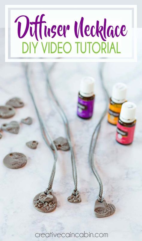 Diffuser Necklace Diy, Trendy Diy Jewelry, Diy Diffuser, Necklace Video, Clay Diffuser, Free Jewelry Making Projects, Diy Essential Oil Diffuser, Clay Easy, Making Jewelry For Beginners