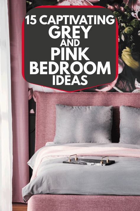 15 Captivating Grey And Pink Bedroom Ideas - Home Decor Bliss Blush Pink And Grey Bedroom, Grey And Pink Bedroom Ideas, Pink Grey Bedroom, Adult Pink Bedroom, Grey And Pink Bedroom, Bedroom Ideas Pink, Pink Gray Bedroom, Grey Bedroom Colors, Grey Bedroom Paint