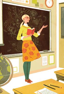 Education Week: Reviving Teaching With 'Professional Capital' Chalkboard Flowers, Teachers Illustration, Comics Illustration, Chalkboard Drawings, Type Illustration, Children's Book Illustration, Illustration Vector, Character Illustration, Illustrations Posters