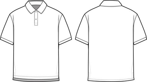 Polo Technical Drawing, Shirt Collar Drawing, Collared Shirt Drawing, Polo Shirt Drawing, T Shirt Technical Drawing, Polo Drawing, Polo Shirt Design Graphics, Shirt Technical Drawing, Polo Shirt Template