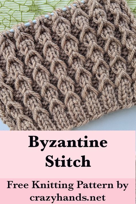 Free Byzantine Ribbed Knit Stitch Pattern #knitstitch #knitstitchpattern #knittingstitch #knittingstitches #knitting #knit #howtoknit #knitpattern #knittingpattern #knittedstitch Ribbed Knitting Patterns, Knitted Stitch Patterns, Knitting Stitch Patterns Free, Rib Patterns Knitting, Knit In The Round Patterns, Knitted Ribbing Patterns, Circular Knitting Patterns Free, Fun Knitting Projects, Rib Knit Pattern