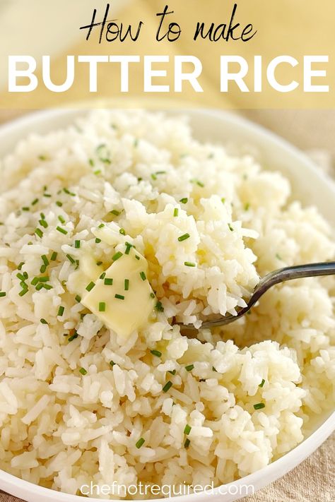 Buttered White Rice, Seasonings For White Rice, Buttery Rice Recipes, Seasoning White Rice, Butter Rice In Rice Cooker, Flavorful White Rice, White Rice Seasoning Ideas, Baked Butter Rice, How To Season White Rice