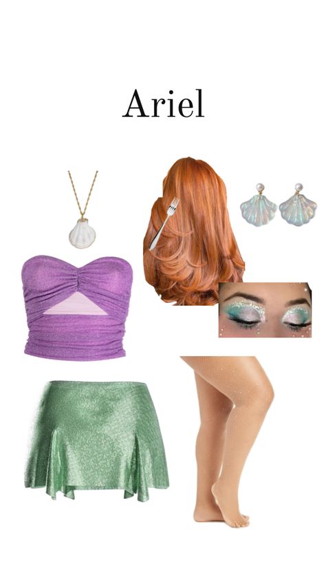 #halloweencostume #collegecostume #arielcostume #ariel #mermaid #costumeideas #gingercostume Ariel Outfit Ideas, Mermaid Halloween Outfit, Ariel Halloween, Ariel Halloween Costume, Disney Princess Halloween Costumes, College Costumes, Mermaid Halloween Costumes, Ariel Cosplay, Ariel Costumes