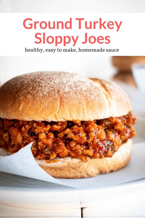 Weight Watchers Sloppy Joes, Ground Turkey Sloppy Joes, Turkey Sloppy Joes Recipe, Healthy Sloppy Joes, Chicken Sloppy Joes, Turkey Sloppy Joes, Sloppy Joes Sandwich, Sloppy Joe Recipe, Slender Kitchen