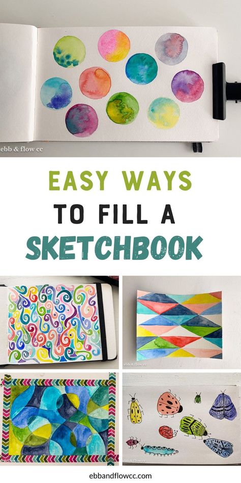 Not sure what to paint? Get started painting these simple ideas for your watercolor sketchbook. Zentangle Watercolor Ideas, Watercolor And Ink Doodles, Watercolor And Zentangle, Watercolor Sketchbook Ideas, Zentangle Watercolor, Watercolor Zentangle, Watercolor Doodles, What To Paint, Learn Watercolor Painting