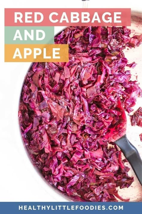 Vegan Fried Cabbage, Red Cabbage And Apples, Apples And Cabbage Recipe, Cabbage And Apples, Sauteed Red Cabbage, Cooked Red Cabbage, Red Cabbage With Apples, Sweet And Sour Cabbage, Red Cabbage Recipes