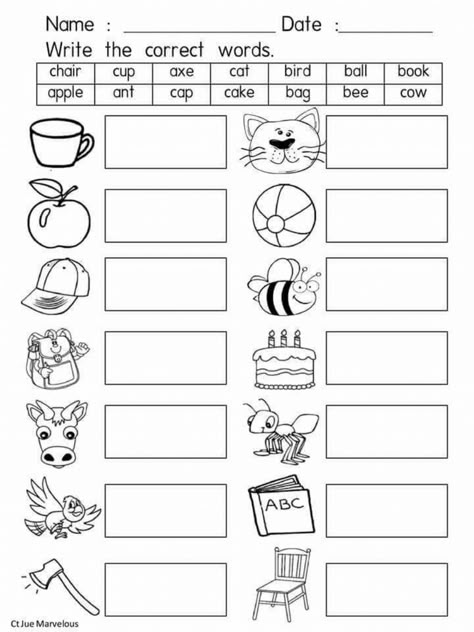 Cvc Words Worksheets, Cvc Words Kindergarten, Kindergarten Phonics Worksheets, English Worksheets For Kindergarten, Grammar For Kids, Kindergarten Reading Worksheets, English Activities For Kids, Kids Worksheets Preschool, Learning English For Kids